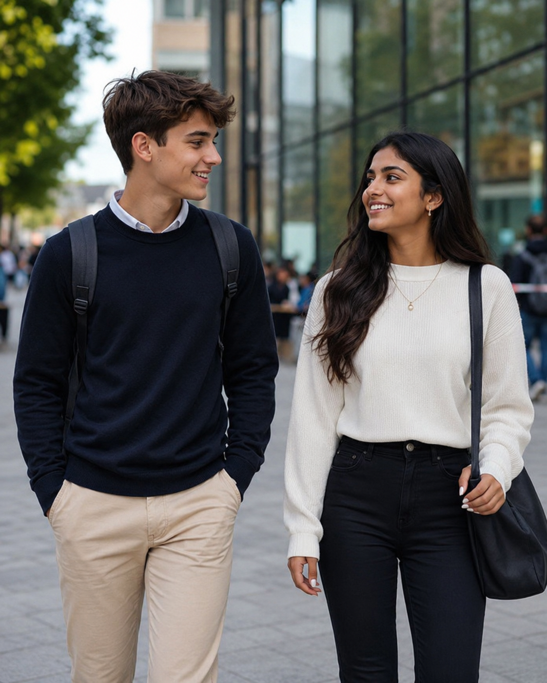 Teenagers together in easy, confident company