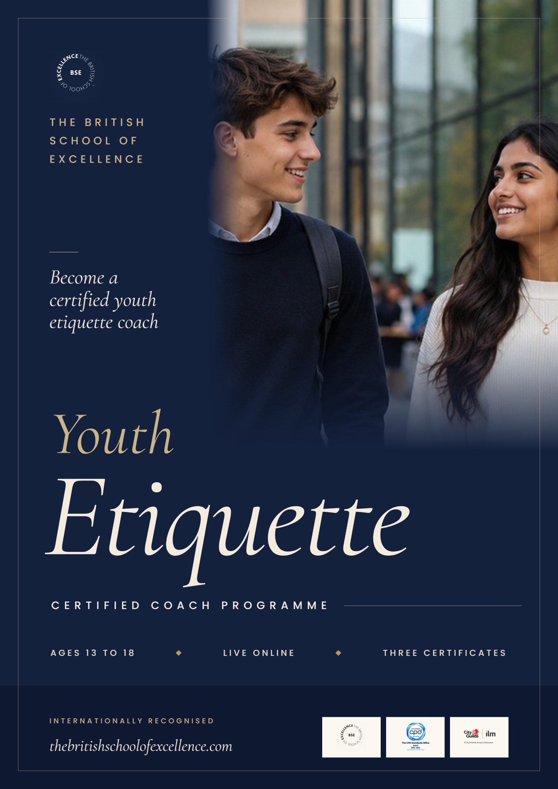 Youth Etiquette poster — The British School of Excellence