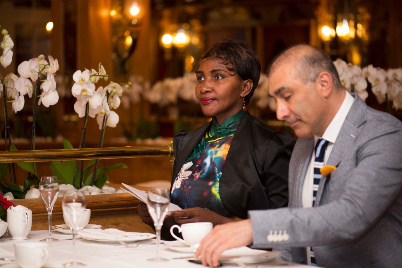 A business lunch conducted with ease