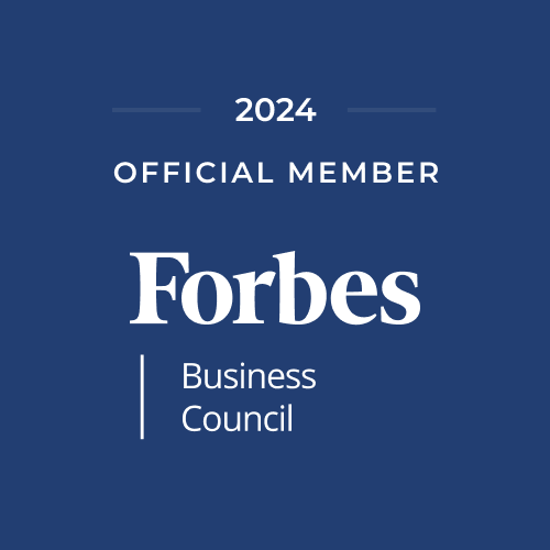 Forbes business council badge square blue